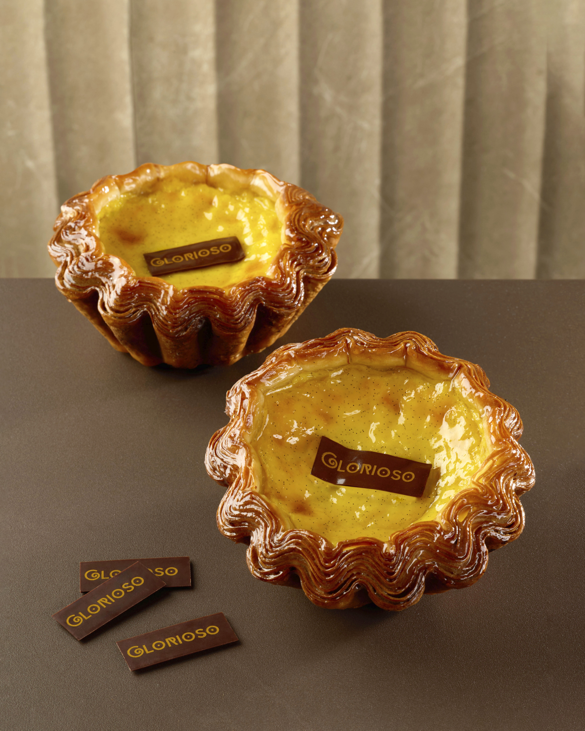 Flan alla vaniglia con etichetta Glorioso